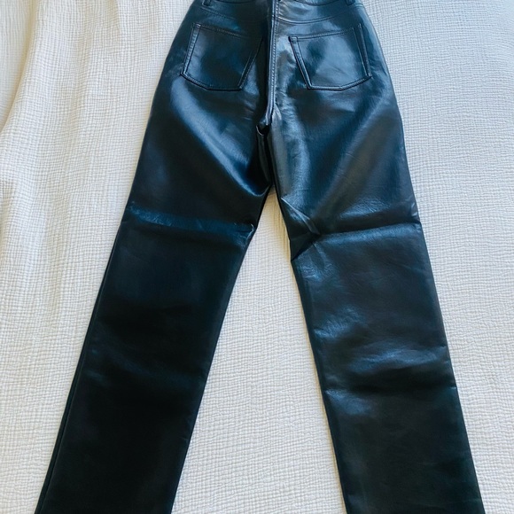 Aritzia black leather pants size 8 - Picture 2 of 4
